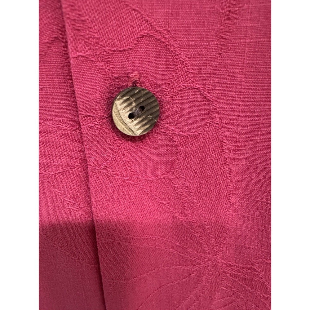 Tommy Bahama Mens Large Pink 100% Silk Jacquard Short Sleeve Camp Shirt T321440 - Picture 4 of 10
